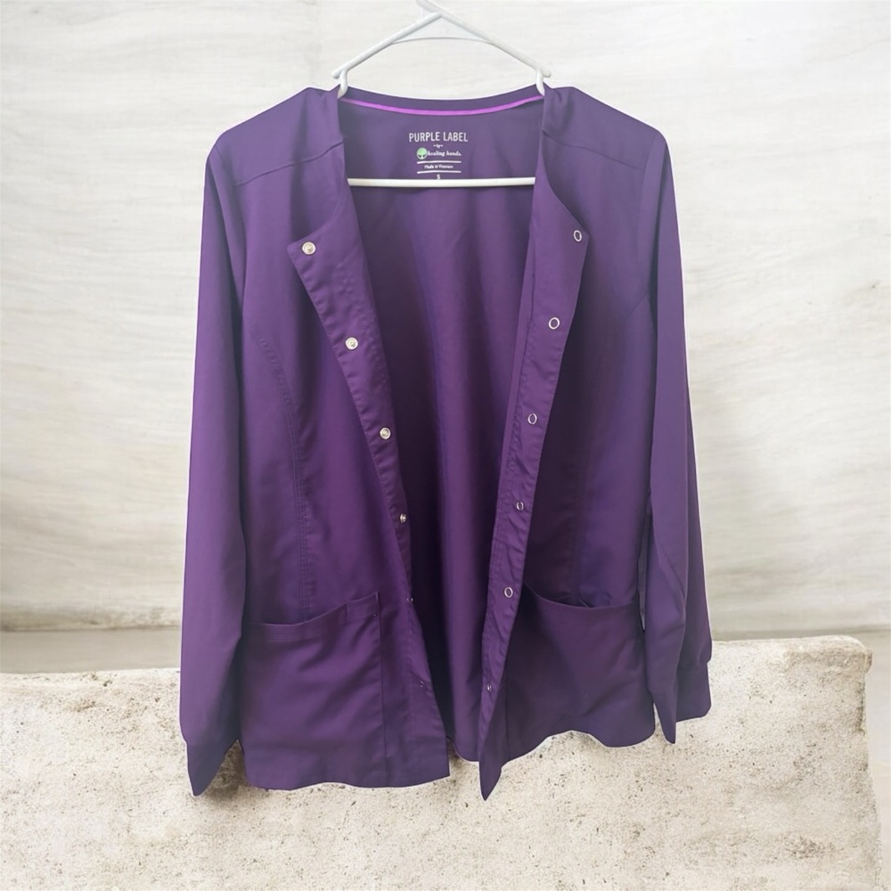 ❤️Scrub jacket Healing Hands Purple Label - Picture 3 of 4